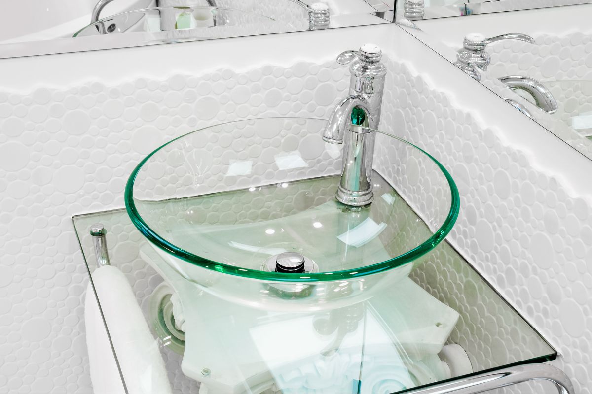 cuba de vidro redonda